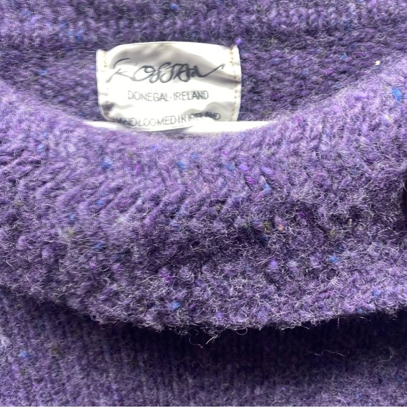 Rossen Hand Knit Pure Wool Cowl Neck Sweater sz Large - Picture 2 of 4